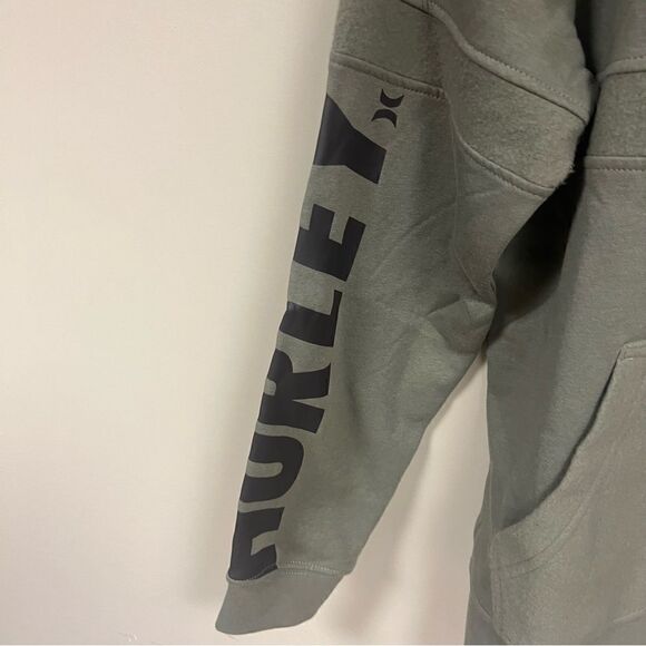 Hurley Highroads Fleece army green sweatshirt Size XS - Picture 2 of 9